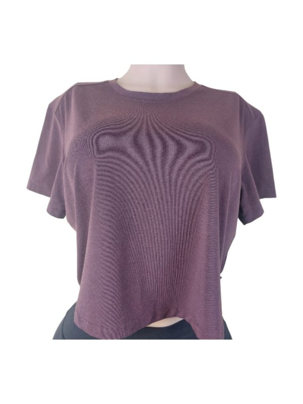 ̉Mountain Hardwear Women's Dark Purple Casual Pullover Crop Top Size S